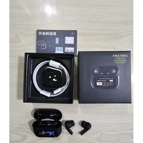 A9 Pro Touch Screen Airpods Pro - ANC Wireless Earbuds With Bluetooth 5.0